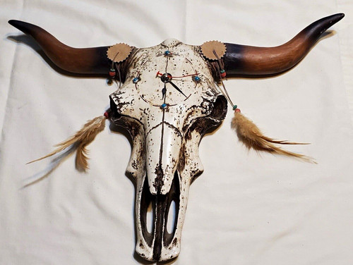 Bull skull wall mounted - wall, metal